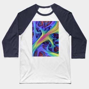 Tundara IV. Psychedelic Purple Abstract Art Baseball T-Shirt